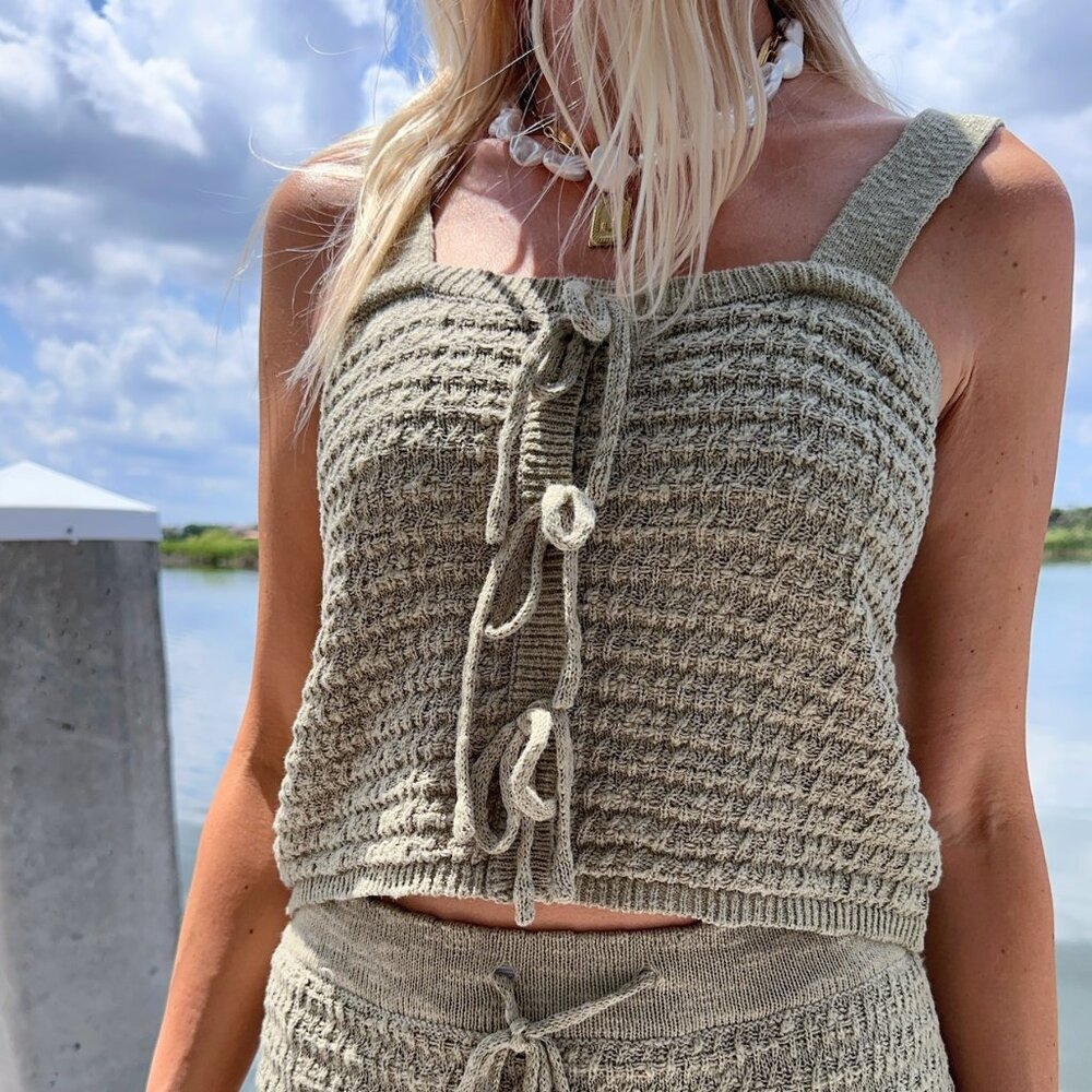 Isla Crochet Sleeveless Knit Top